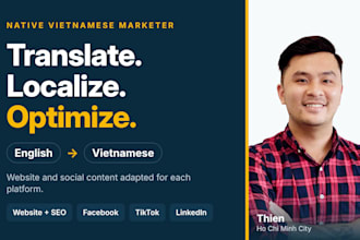 translate website and social content to vietnamese with SEO localization