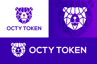 design crypto, cyber security, tech and technology logo