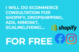 be your shopify ecommerce and facebook ads consultant for free