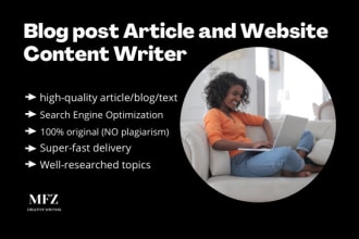 be your blog post article and website content writer
