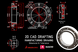convert 3d cad into manufacturable 2d technical drawing