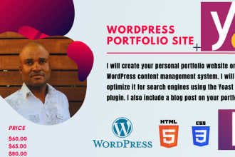 design and create personal portfolio or resume website