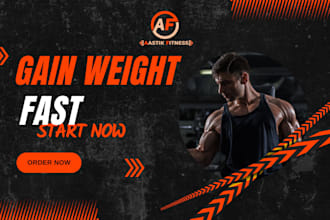 give a weight gain program to gain 5 to 7 lbs in 30 days