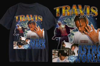 design a vintage 90s bootleg rap tshirt
