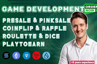 build presale and launchpad, crypto games, pump fun on evm solana ton