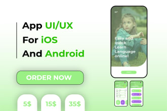 design creative app UI UX for ios and android