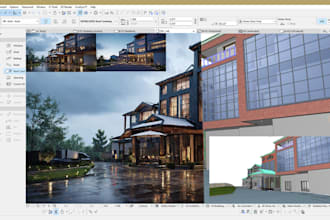 do archicad 3d modelling and detailed photorealistic renders