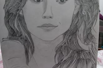 draw white and black shadow sketch of any style