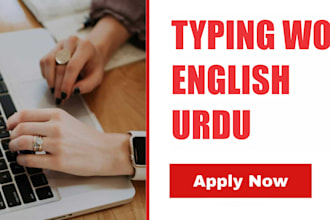 fast and accurate urdu and english typing, data entry, and copy paste work