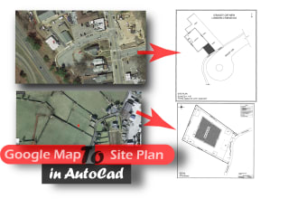 draw site plan from google maps on autocad