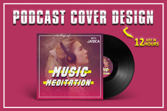 do eye catching podcast cover art and amazing podcast logo