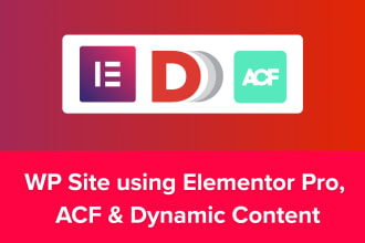 create website with elementor pro, acf and dynamic content