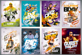 design dj flyer, motion flyer, party, event and club flyer or poster