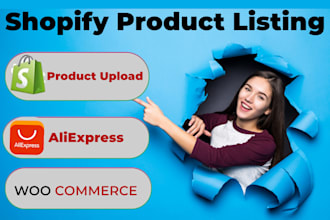 do professional shopify product listing and data entry