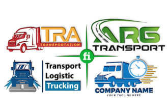 do trucking dispatching logistics car cargo transport repair logo creation