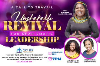 create unique church flyer or event flyer
