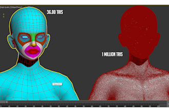 do retopology, uv unwrap, and baking in adobe painter in one week