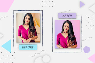 remove background and retouch image