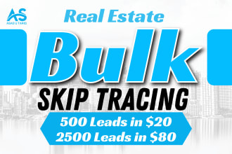 do bulk skip tracing in real estate
