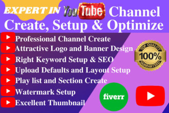 create youtube channel with logo, banner and SEO