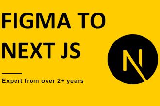 convert figma to react or next js website and landing page