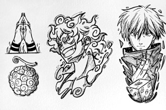 make your dream anime, manga tattoo design