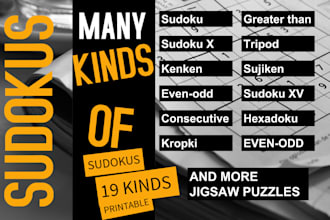 use a variety of sudokus as the puzzle book within content