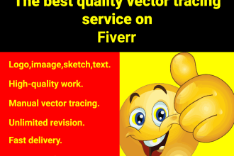 do vector tracing recreate or resize the logo tracing sketch redraw artwork
