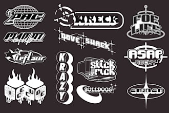 design y2k style streetwear logo brand