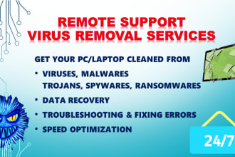clean, remove virus, malware, ransomware data recovery