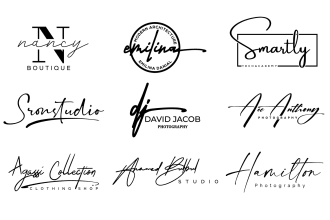 design handwritten, signature, cursive, wedding logo