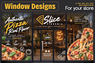 design real shopfront or storefront window graphics in 24hrs