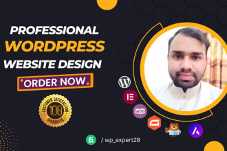 build professional wordpress ecommerce store, blog or portfolio website