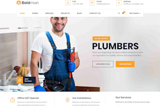 create cleaner, mover, plumber, electrician website