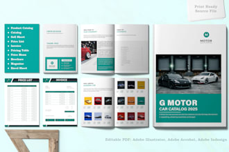 design editable price list or sell sheet or product catalog