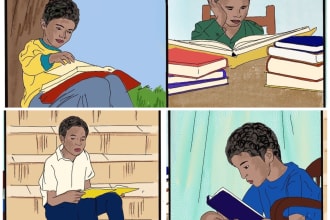 do african american illustrations and kdp book characters