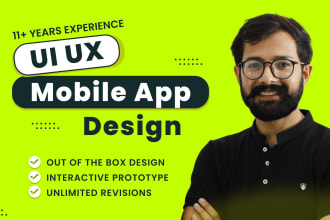 design UI UX for mobile app with figma for ios or android