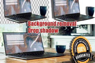 remove background add drop shadow, natural shadow under any object