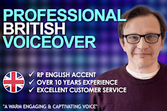 record a traditional british male voice over