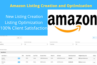 create and listing optimization on amazon seller central account