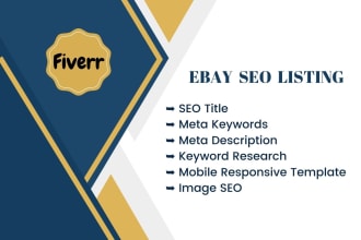 do ebay SEO product listing with html template design
