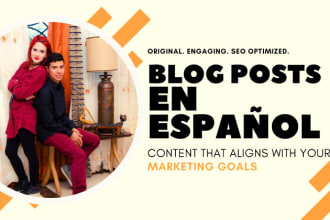 write high quality SEO blog posts and articles
