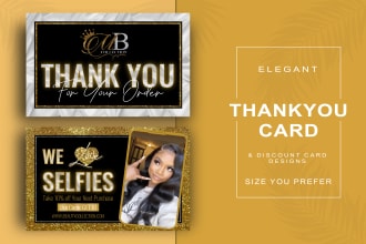 design thank you, discount, gift cards, or gift voucher