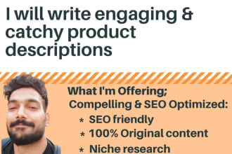 write 2 product descriptions for shopify and amazon within 24 hours