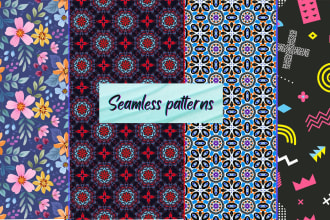 make seamless pattern design for clothes and many more thing
