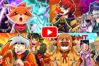 draw cartoon youtube thumbnail