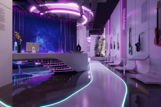design and render your office, store in 3d