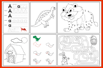 design tracing workbooks and activity worksheets for kids
