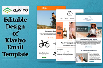 design klaviyo email template newsletter for campaign, flows