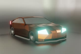 do low poly game objects for your game